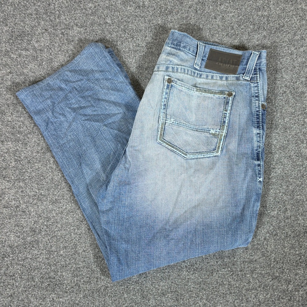 Ariat M2 Relaxed Boot Jeans Mens Light Wash Blue Denim Tagged 42x34 Act 42x30